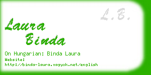 laura binda business card